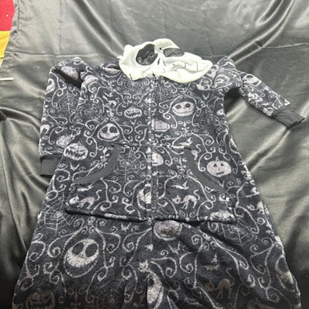 Disney Nightmare Before Christmas Jack Skellington Fleece Union Suit XS LZ42033C